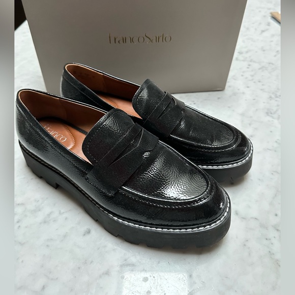 loafers Bazel black size 9 platform. Franco Sarto brand NEW! - Picture 1 of 6